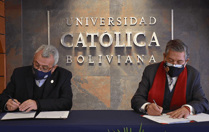 Imagen de portada: La UCB y UMSA firman convenio