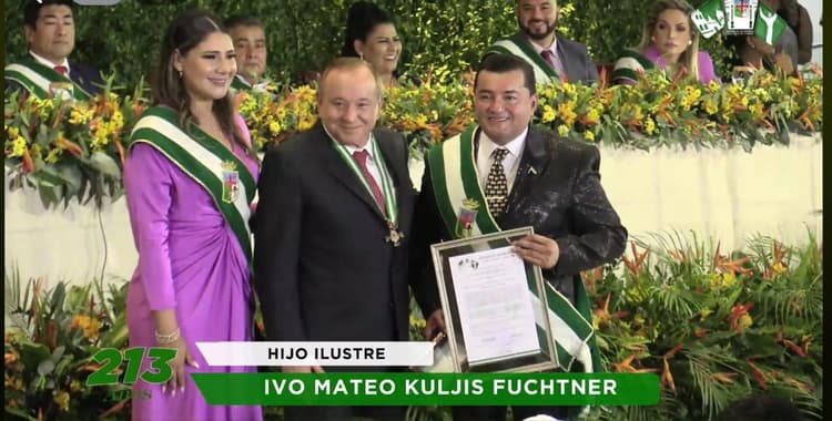 Imagen de portada: Ivo Kuljis, fundador y Presidente del Banco Económico, es declarado “Hijo Ilustre” de Santa Cruz de la Sierra