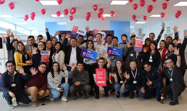 Imagen de portada: Banco Unión es re-certificada como "un gran lugar para trabajar"